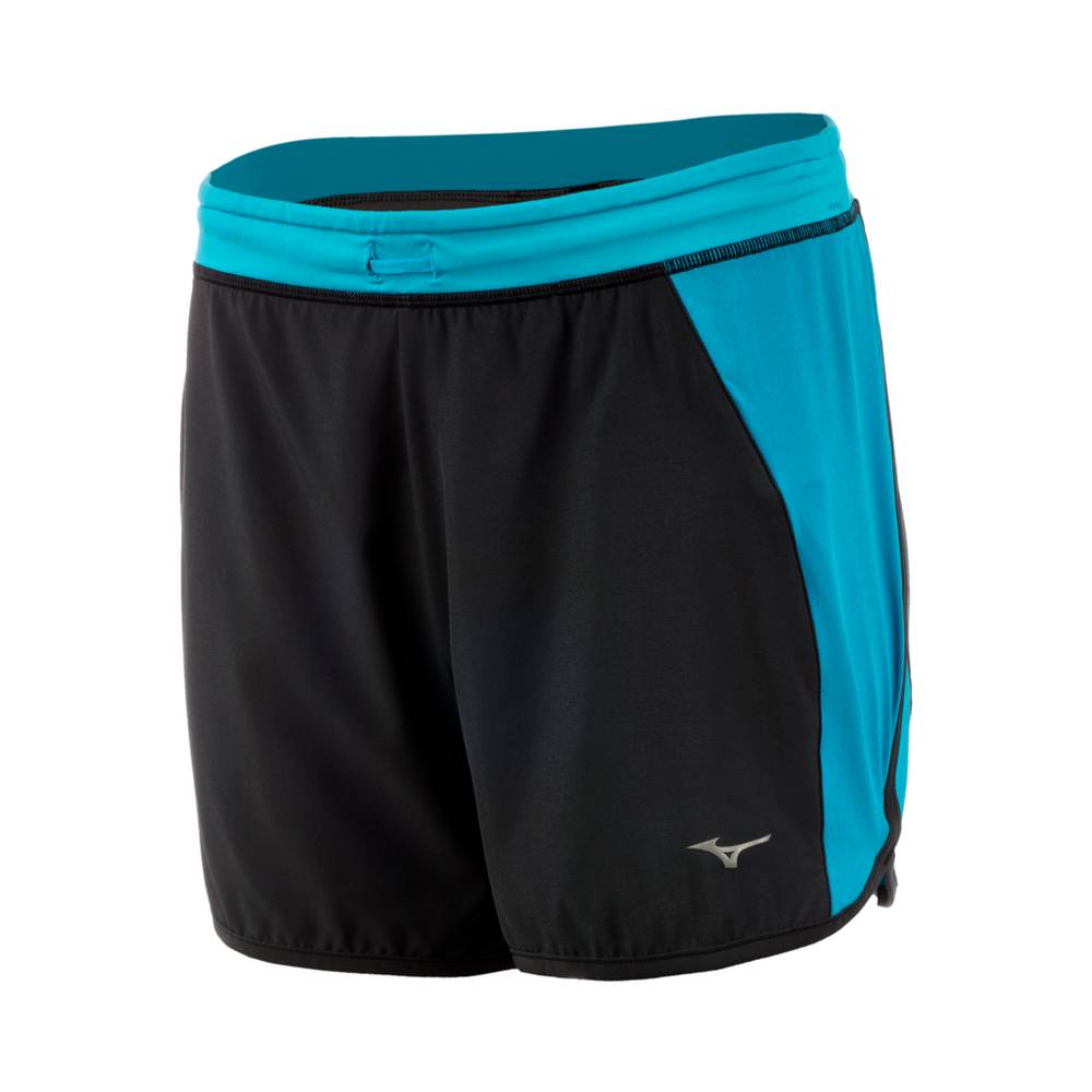 Damske Šortky Mizuno ALPHA 4.0 Bezecke Čierne Vypredaj IRZQ92748